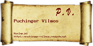 Puchinger Vilmos névjegykártya